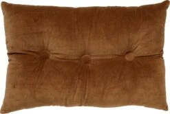 VALERIE - Sierkussen Velvet 40x60 Cm - Tobacco Brown - Bruin - Inclusief Binnenvulling