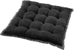 Set Van 4 - Dutch Decor BURTO - Stoelkussen Van Gewassen Katoen Raven 40x40 Cm - Zwart - Zitkussen -Dutch Decor 1200x807 7