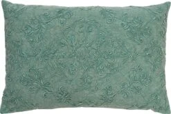 EVY - Kussenhoes Van Katoen Jadeite 40x60 Cm - Groen - Exclusief Binnenkussen