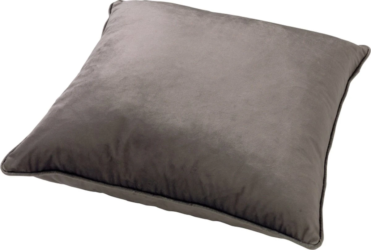 FINN - Sierkussen Velvet 60x60 Cm - Driftwood - Taupe - Inclusief Binnenvulling 4 FINN - Sierkussen Velvet 60x60 Cm - Driftwood - Taupe - Inclusief Binnenvulling - Afbeelding 4