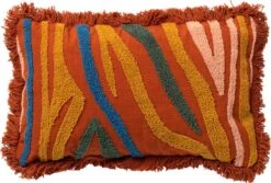 MISSOURI - Kussenhoes Met Patroon 30x50 Cm Potters Clay - Oranje - Met Rits