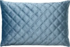 NIELS - Kussenhoes Velvet Provincial Blue 40x60 Cm - Blauw - Exclusief Binnenkussen
