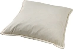 CAITH - Sierkussen Velvet 100% Katoen 50x50 Cm - Snow White - Wit - Inclusief Binnenvulling -Dutch Decor 1200x812 8