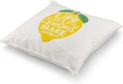 LARA - Kussenhoes Katoen 45x45 Cm - Ivoor / Wit - When Life Give You Lemons Make Lemonade - Citroen - Exclusief Binnenkussen -Dutch Decor 1200x814 8