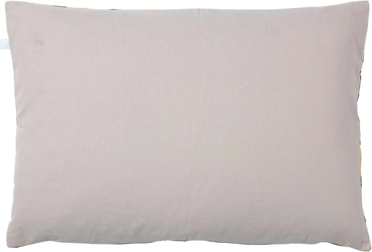 FIEN - Kussenhoes 40x60 Cm - Zand - Geel - Bruin - Grijs - Retro - Streepjes - Met Rits 2 FIEN - Kussenhoes 40x60 Cm - Zand - Geel - Bruin - Grijs - Retro - Streepjes - Met Rits - Afbeelding 2