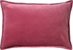 FAY - Kussenhoes Velvet Red Plum 40x60 Cm - Roze - Exclusief Binnenkussen