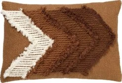 ARROW - Sierkussen Van Katoen Tobacco Brown 40x60 Cm - Bruin - Inclusief Binnenvulling