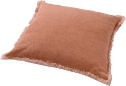 BURTO - Kussenhoes Van Gewassen Katoen Muted Clay 60x60 Cm - Roze - Exclusief Binnenkussen -Dutch Decor 1200x821