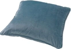 FINN - Kussenhoes Velvet 60x60 Cm - Provincial Blue - Blauw - Exclusief Binnenkussen -Dutch Decor 1200x822
