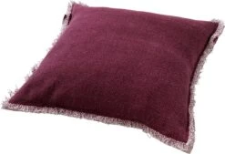 BURTO - Kussenhoes Van Gewassen Katoen Red Plum 60x60 Cm - Roze - Met Rits -Dutch Decor 1200x823 2