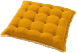 Dutch Decor - BURTO - Stoelkussen Van Gewassen Katoen Golden Glow 40x40 Cm - Geel - Zitkussen -Dutch Decor 1200x824 2