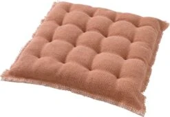 Set Van 4 - Dutch Decor BURTO - Stoelkussen Van Gewassen Katoen Muted Clay 40x40 Cm - Roze - Zitkussen -Dutch Decor 1200x828 3