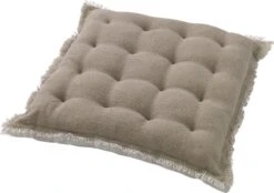 Set Van 4 - Dutch Decor BURTO - Stoelkussen Van Gewassen Katoen Pumice Stone 40x40 Cm - Beige - Zitkussen -Dutch Decor 1200x843 2
