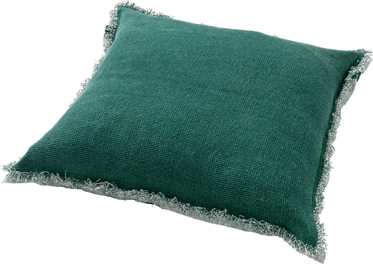 BURTO - Kussenhoes Van Gewassen Katoen Sagebrush Green 60x60 Cm - Groen - Exclusief Binnenkussen 7 BURTO - Kussenhoes Van Gewassen Katoen Sagebrush Green 60x60 Cm - Groen - Exclusief Binnenkussen - Afbeelding 7