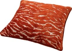 ZABRINA - Kussenhoes 45x45 Cm - Velvet - Potters Clay - Oranje - Met Zebra Strepen - Exclusief Binnenkussen -Dutch Decor 1200x851 2