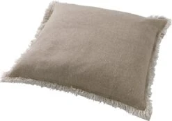 BURTO - Kussenhoes Van Gewassen Katoen Pumice Stone 45x45 Cm - Beige - Met Rits -Dutch Decor 1200x852