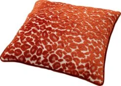 LEONA - Sierkussen Velvet 45x45 Cm - Oranje - Potters Clay - Panterprint - Inclusief Binnenvulling -Dutch Decor 1200x854