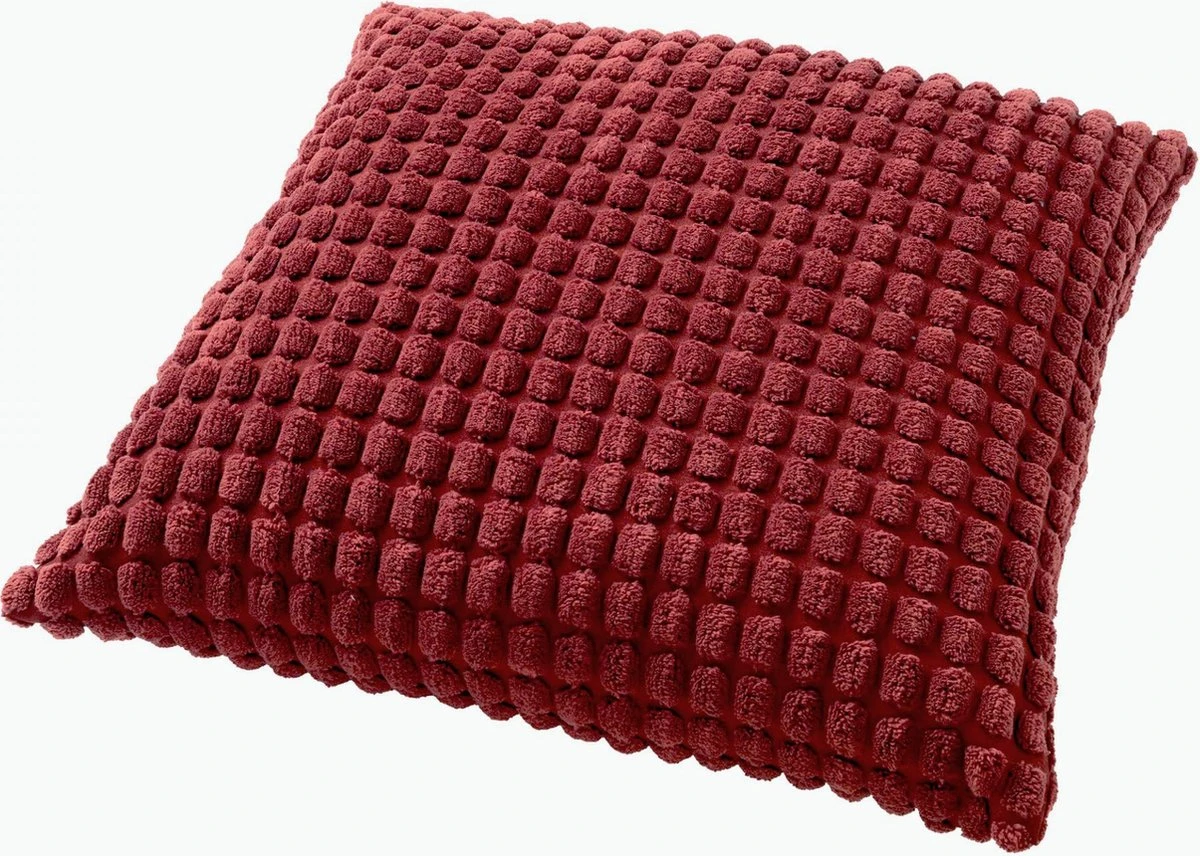 ROME - Sierkussen Uni 45x45 Cm - Merlot - Rood - Inclusief Binnenvulling 4 ROME - Sierkussen Uni 45x45 Cm - Merlot - Rood - Inclusief Binnenvulling - Afbeelding 4