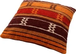 KIAN - Kussenhoes Kelim 45x45 Cm - Merlot - Rood - 100% Katoen - Exclusief Binnenkussen -Dutch Decor 1200x860