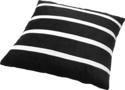PEMM - Kussenhoes Velvet 45x45 Cm - Raven - Zwart - Witte Streepjes - Exclusief Binnenkussen -Dutch Decor 1200x871
