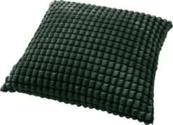 ROME - Kussenhoes Uni 45x45 Cm - Mountain View - Donkergroen - Exclusief Binnenkussen -Dutch Decor 1200x872