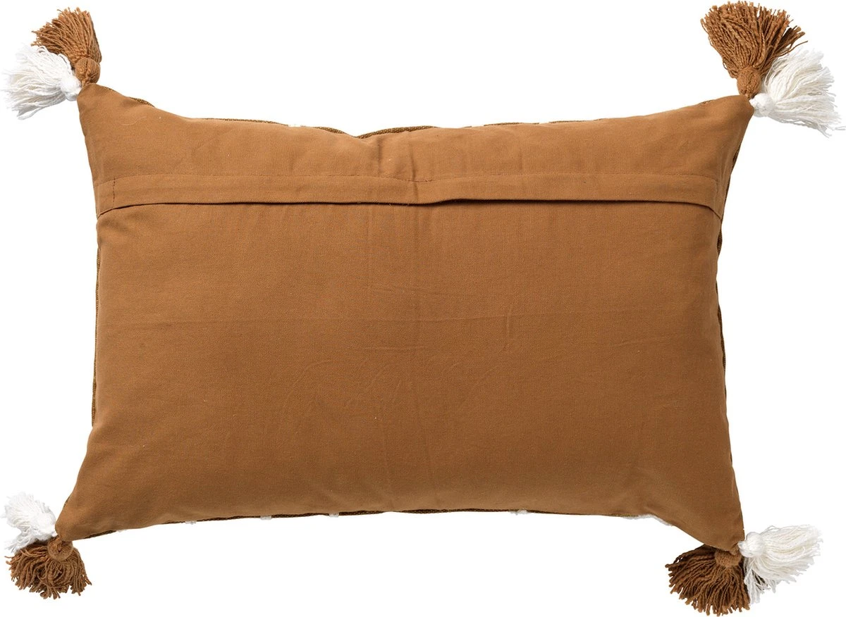 ZENO - Kussenhoes Van Katoen 40x60 Cm Tobacco Brown - Bruin - Exclusief Binnenkussen 2 ZENO - Kussenhoes Van Katoen 40x60 Cm Tobacco Brown - Bruin - Exclusief Binnenkussen - Afbeelding 2