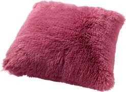 FLUFFY - Kussenhoes Unikleur 45x45 Cm - Heather Rose - Roze - Exclusief Binnenkussen -Dutch Decor 1200x879