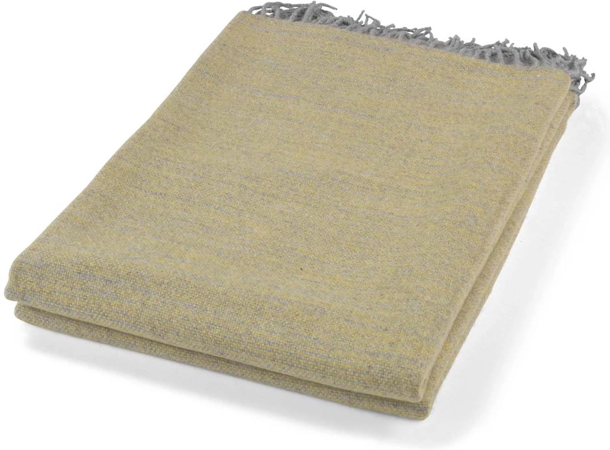 Dutch Decor - FONS - Plaid 130x180 Cm - Oker - Geel - Grijs - Franjes - Deken 1 Dutch Decor - FONS - Plaid 130x180 Cm - Oker - Geel - Grijs - Franjes - Deken