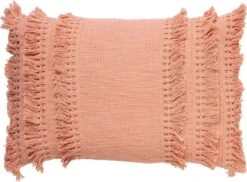 FARA - Kussenhoes Katoen 40x60 Cm - Dusty Pink - Roze - Exclusief Binnenkussen