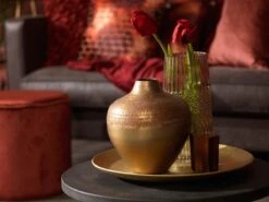 CIDO - Sierkussen Velvet Bordeaux 45x45 Cm - Rood - Inclusief Binnenvulling -Dutch Decor 1200x900 24