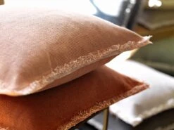 BURTO - Kussenhoes Van Gewassen Katoen Muted Clay 60x60 Cm - Roze - Exclusief Binnenkussen -Dutch Decor 1200x900