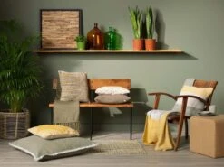 SARA - Kussenhoes Taupe 45x45 Cm - Exclusief Binnenkussen -Dutch Decor 1200x900 3