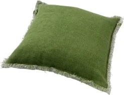 BURTO - Kussenhoes Van Gewassen Katoen Calliste Green 45x45 Cm - Groen - Met Rits -Dutch Decor 1200x911 1
