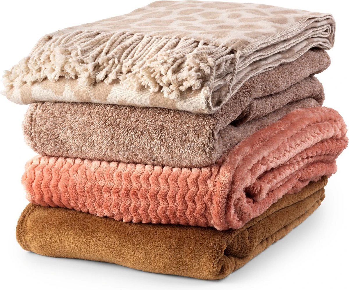 Dutch Decor - HARVEY - Plaid Fleece 150x200 Cm - Tobacco Brown - Bruin - Superzacht - Deken 2 Dutch Decor - HARVEY - Plaid Fleece 150x200 Cm - Tobacco Brown - Bruin - Superzacht - Deken - Afbeelding 2