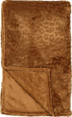 Dutch Decor - CHESTER - Plaid Van Fleece 150x200 Cm Tobacco Brown - Bruin - Deken