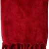 Dutch Decor - FLORIJN - Plaid Fleece 150x200 Cm - Chili Pepper - Rood - Superzacht - Met Franjes - Deken