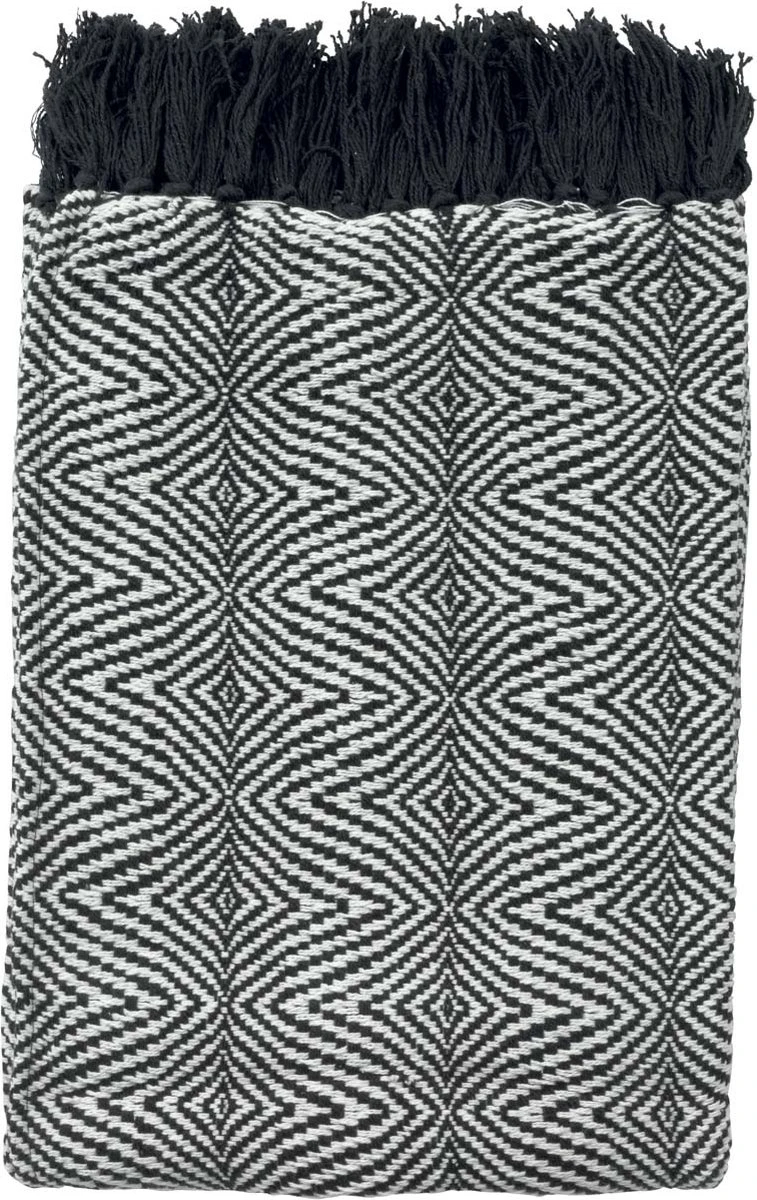 Dutch Decor - SABINE - Plaid Zwart 130x180 Cm - Deken 2 Dutch Decor - SABINE - Plaid Zwart 130x180 Cm - Deken - Afbeelding 2