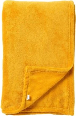 Dutch Decor - HARVEY - Plaid Fleece 150x200 Cm - Golden Glow - Geel - Superzacht - Deken