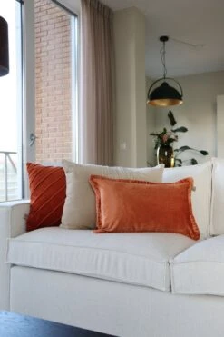 REBEL - Kussenhoes Velvet 30x50 Cm Potters Clay - Oranje - Exclusief Binnenkussen -Dutch Decor 800x1200 14