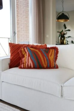 PACO - Kussenhoes Velvet 40x60 Cm Potters Clay - Oranje - Exclusief Binnenkussen -Dutch Decor 800x1200 27