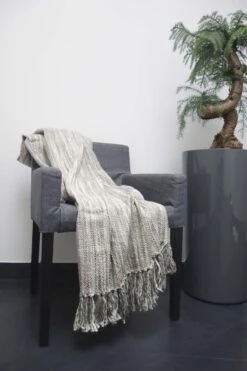 Dutch Decor - SUNIL - Plaid 130x180 Cm - Zand - Beige - Bruin - Grijs - Deken -Dutch Decor 800x1200 96