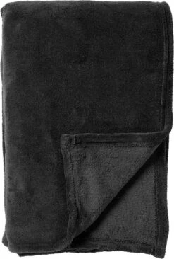 Dutch Decor - HARVEY - Plaid Fleece 150x200 Cm - Raven - Zwart - Superzacht - Deken