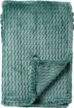 Dutch Decor - MARA - Plaid 150x200 Cm - Sagebrush Green - Groen - Effen - Zigzag Patroon - Superzacht - Deken