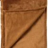 Dutch Decor - CHARLIE - Plaid Flannel Fleece XL - 200x220 Cm - Tobacco Brown - Bruin - Deken