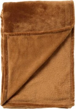 Dutch Decor - CHARLIE - Plaid Flannel Fleece XL - 200x220 Cm - Tobacco Brown - Bruin - Deken