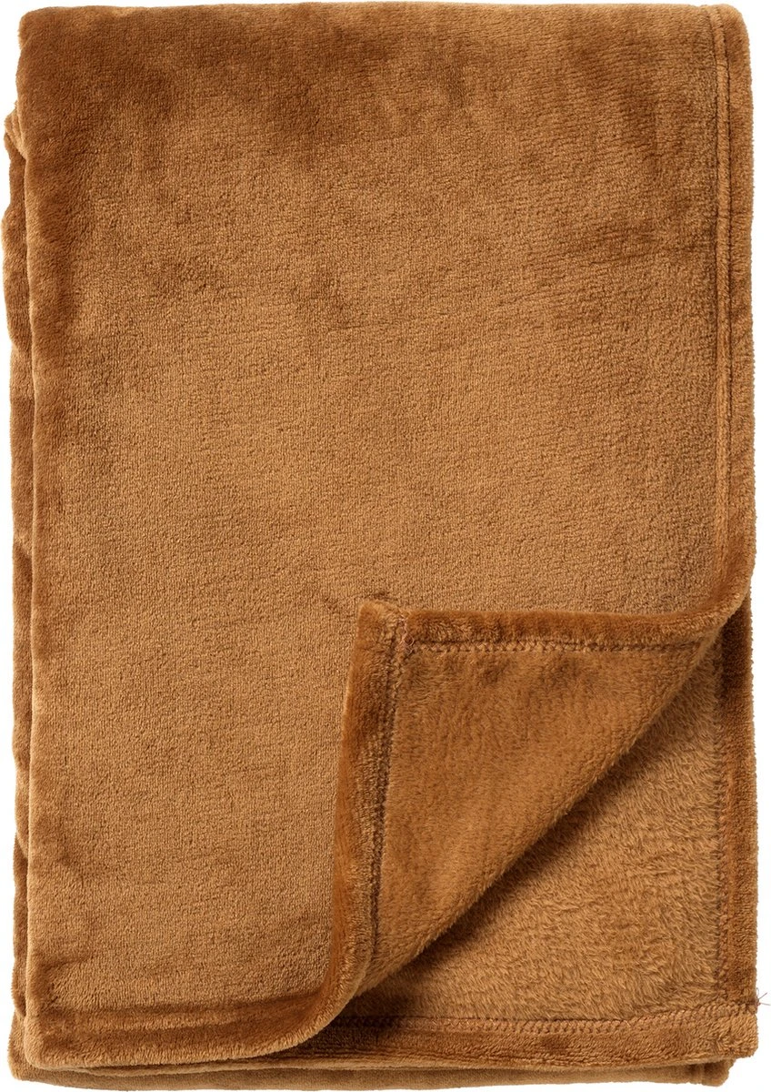 Dutch Decor - SIDNEY - Plaid 140x180 Cm Tobacco Brown- Bruin - 100% Polyester - Deken
