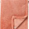 Dutch Decor - MARA - Plaid 150x200 Cm - Muted Clay - Roze - Effen - Zigzag Patroon - Superzacht - Deken