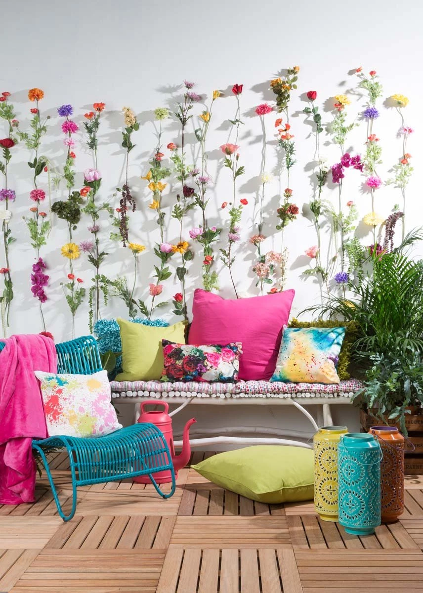 NADIA - Kussenhoes 45x45 Cm - Fuchsia - Roze - Spetters - Katoen - Met Rits 5 NADIA - Kussenhoes 45x45 Cm - Fuchsia - Roze - Spetters - Katoen - Met Rits - Afbeelding 5