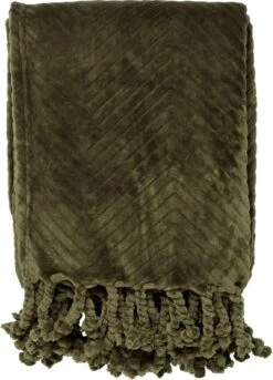 Dutch Decor - ZIGGY - Plaid Van Fleece 140x180 Cm Chive - Groen - Deken