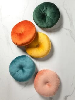 Dutch Decor - OLLY - Sierkussen Rond Velvet 40 Cm - Muted Clay - Roze -Dutch Decor 898x1200